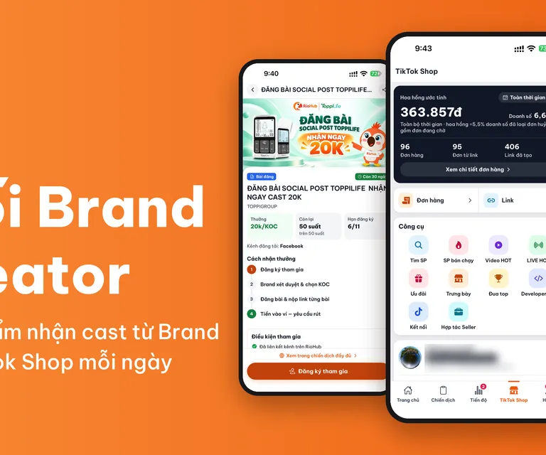 RioHub – Kết nối Brand × Creator